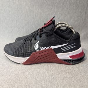 Nike Metcon 8 Training Shoes Men's 7.5 Black Crimson Red DV4382-002 Sneakers